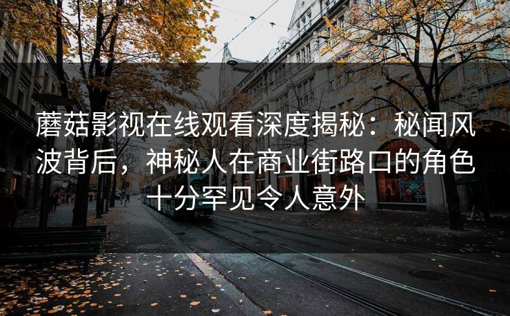 蘑菇影视在线观看深度揭秘：秘闻风波背后，神秘人在商业街路口的角色十分罕见令人意外